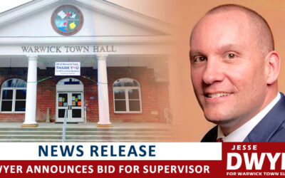 Mayor Jesse Dwyer announces bid for Warwick Supervisor
